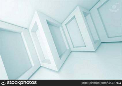 3d Blue Abstract Building Construction