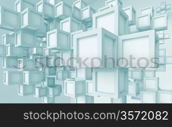 3d Blue Abstract Fantastic Background