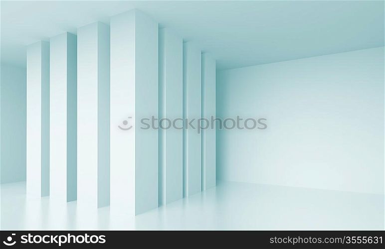 3d Blue Abstract Hall Background