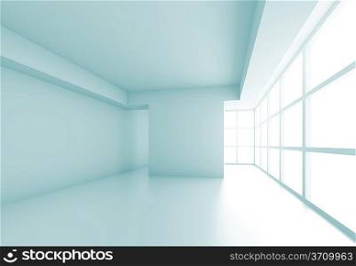 3d Blue Abstract Room Concept