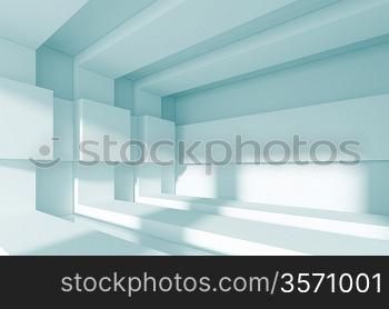 3d Blue Modern Interior Background