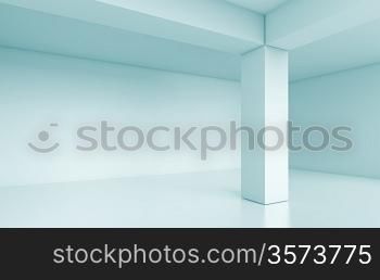 3d Blue Modern Interior Design
