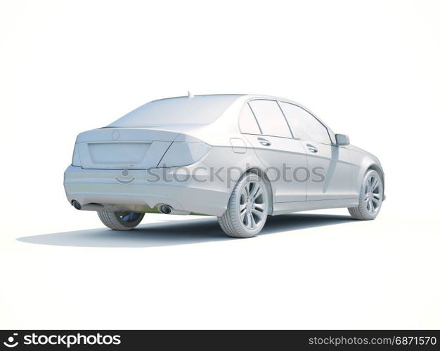 3d Car White Icon, 3d Car Blank Template, 3d White Car Icon with Shadow, Business Sedan Car on White Background, Automobile Isolated, Automobile Service Sign, Auto Body, Automobile Industry