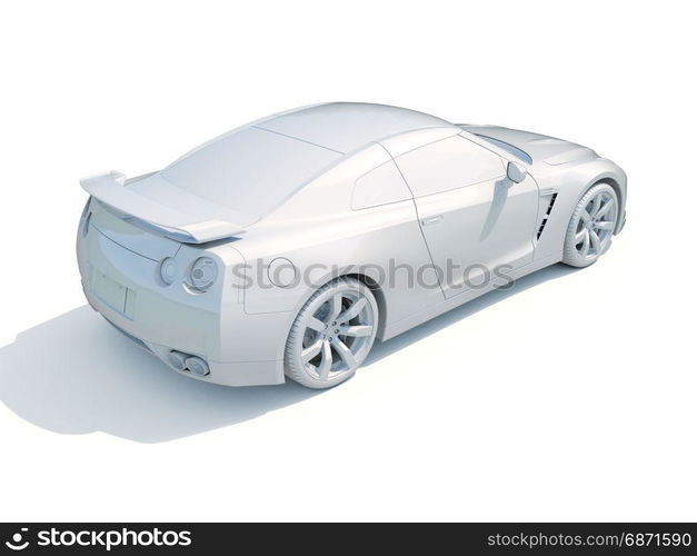 3d Car White Icon, 3d Car Blank Template, 3d White Car Icon with Shadow ...