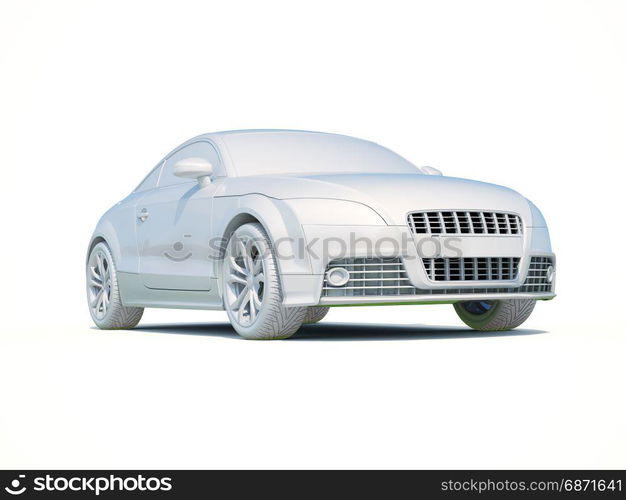 3d Car White Icon, 3d Car Blank Template, 3d White Car Icon with Shadow, Business Sedan Car on White Background, Automobile Isolated, Automobile Service Sign, Auto Body, Automobile Industry