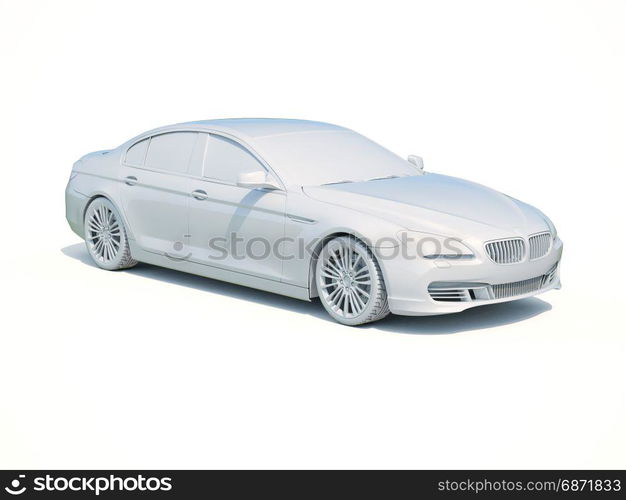 3d Car White Icon, 3d Car Blank Template, 3d White Car Icon with Shadow, Business Sedan Car on White Background, Automobile Isolated, Automobile Service Sign, Auto Body, Automobile Industry