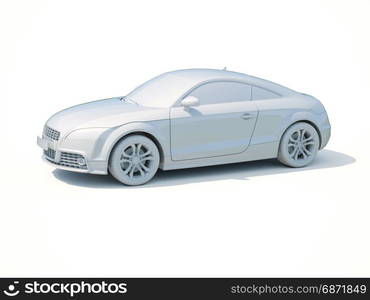 3d Car White Icon, 3d Car Blank Template, 3d White Car Icon with Shadow, Business Sedan Car on White Background, Automobile Isolated, Automobile Service Sign, Auto Body, Automobile Industry