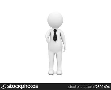 3d character businessman holds out his hand for a handshake on a white background. 3d render illustration.. 3d character businessman holds out his hand for a handshake on a white background.