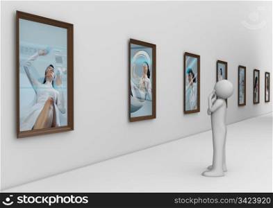 3d characters isolated on white background series