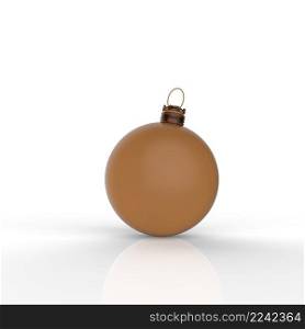 3d Christmas ball ornaments on white background 