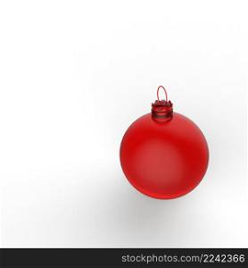 3d Christmas ball ornaments on white background