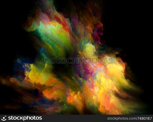 3D color paint background on design, creativity, inspiration and art. Abstract Color series.