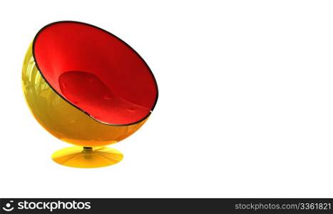 3d comfortable modern chair isolated on a white background