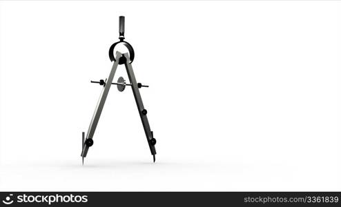3d compas isolated on a white background