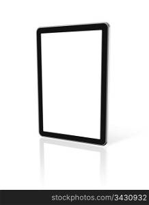 3D computer, digital Tablet pc, tv screen, isolated on white with 2 clipping paths : one for screen and one for global scene. three dimensional computer, digital Tablet pc, tv screen