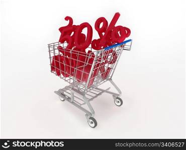 3d Concept of discount