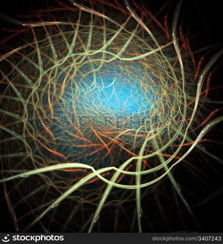 3d cosmic fractal. Digital generated this image