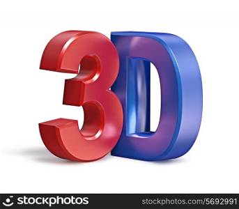 3d creative concept - metallic 3D text isolated on white