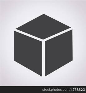 3d cube icon