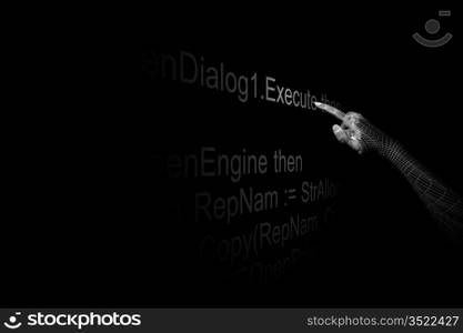 3d cyber hand execute program code