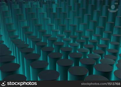 3D cylinder background in technological theme abstract technology background illustration