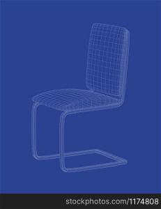 3D design of modern office or dining chair