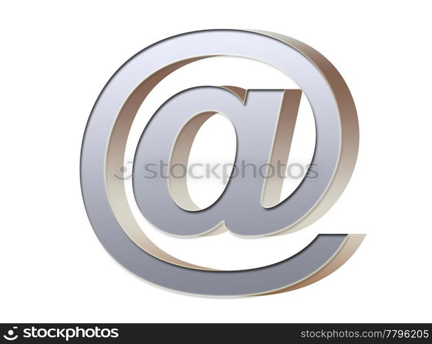 3D email symbol in chrome