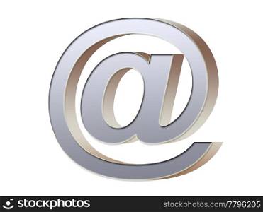 3D email symbol in chrome