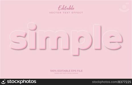 3d Embossed Vector text style effect, Editable Text Effect