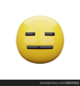 3d emoji Expressionless Face