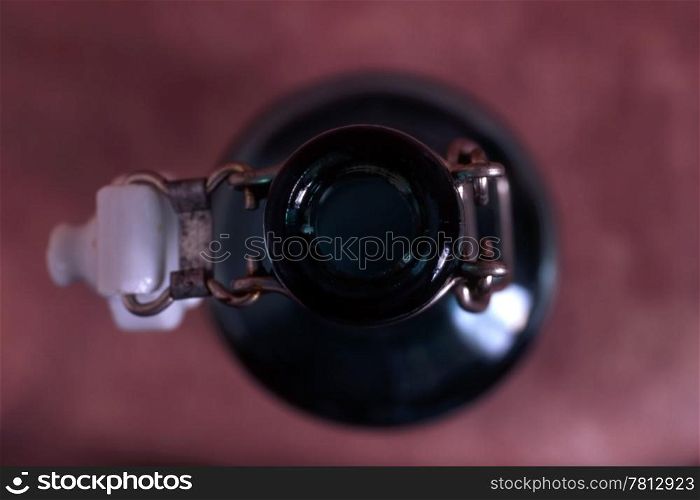 3D empty bottle isolated on pink background