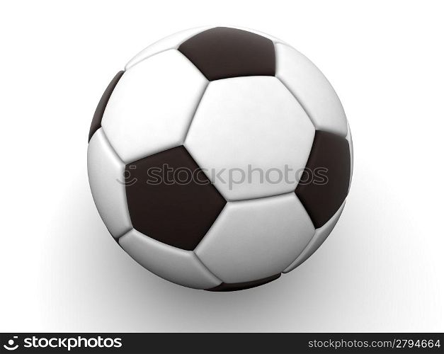 3d football on white background