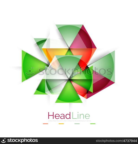 3d geometric abstract background, triangle template