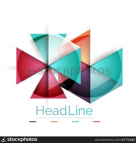 3d geometric abstract background, triangle template