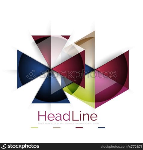 3d geometric abstract background, triangle template