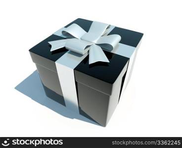 3d gift box on white background