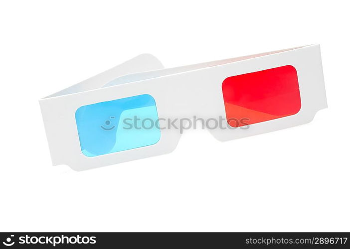 3d glasses isolated over white