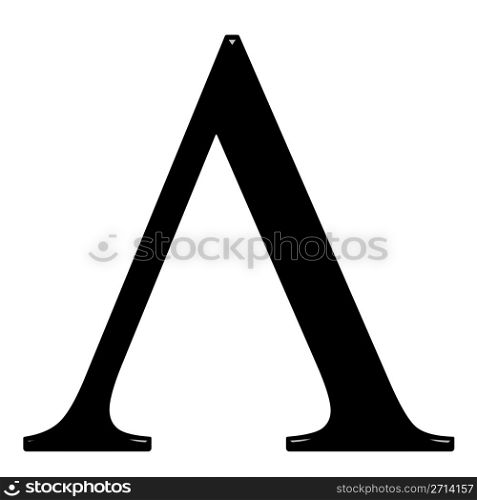 3d Greek letter Lambda isolated in white
