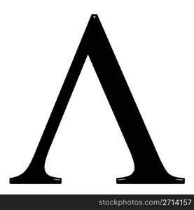 3d Greek letter Lambda isolated in white