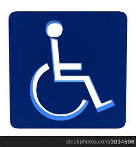 3D Handicap Symbol. 3D handicap symbol on a white background