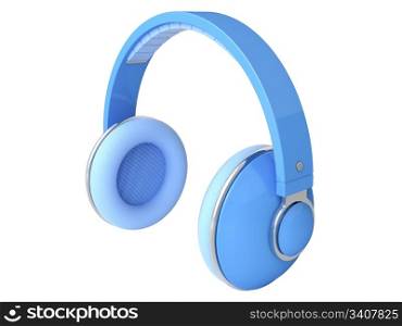 3d headphones isolated on white