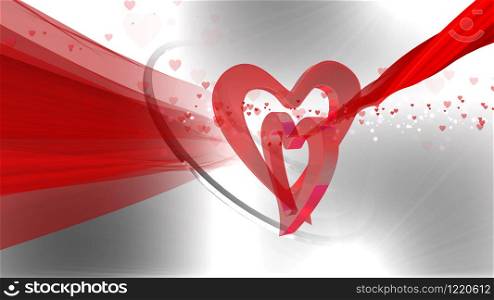 3D heart love rendering background is perfect for any type of news or information presentation. The background features a stylish and clean layout