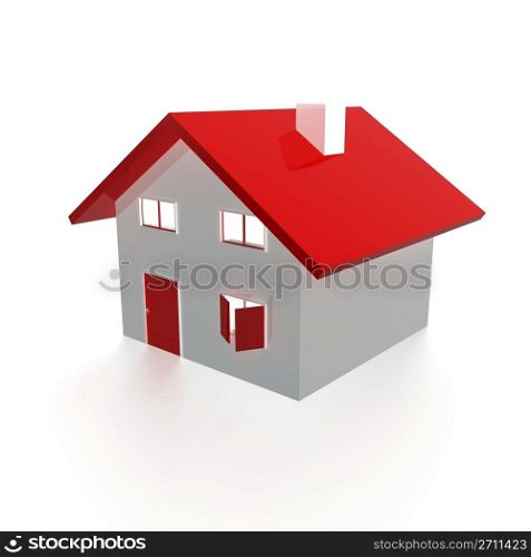 3d house isolated on white background