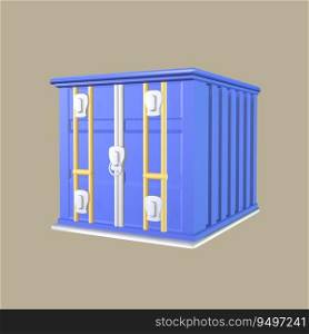 3D icon labor day rendered isolated on the colored background. shipping container object for your design.