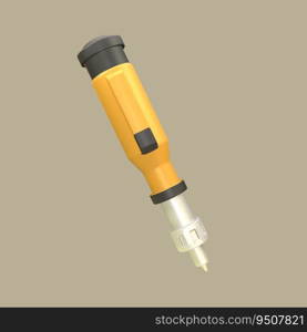 3D icon labor day rendered isolated on the colored background. screwdriver object for your design.