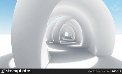 3D illustration - Abstract Architecture. Concept of organic architecture.