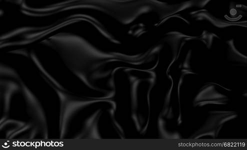 3D Illustration Abstract Black Background with Glare