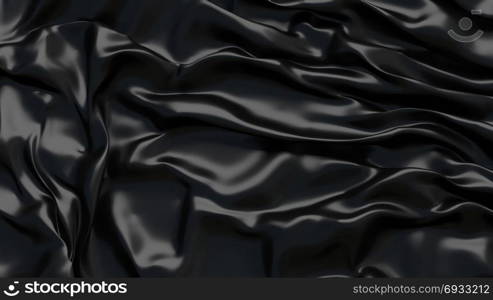 3D Illustration Abstract Black Background with Glare