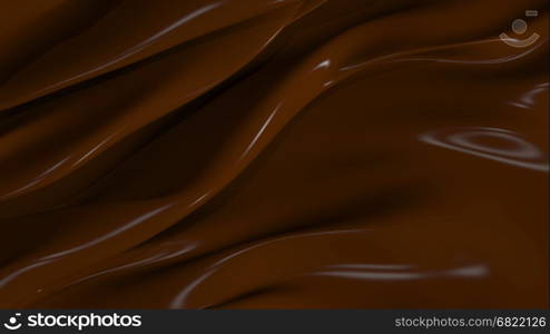 3D Illustration Abstract Chocolate Background with Glare