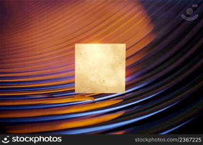 3d illustration. Abstract metal space design modern luxury futuristic background . Concept technology , industrial , innovation technology